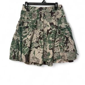 Vintage Y2K floral cotton skirt with pockets small